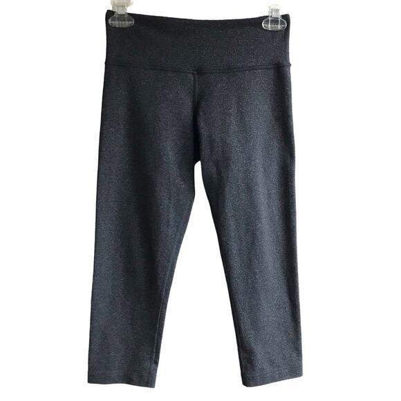 Lululemon Wunder Under Crops Leggings Size 4 Heather Gray Luon Mid Rise Tights - Picture 11 of 11